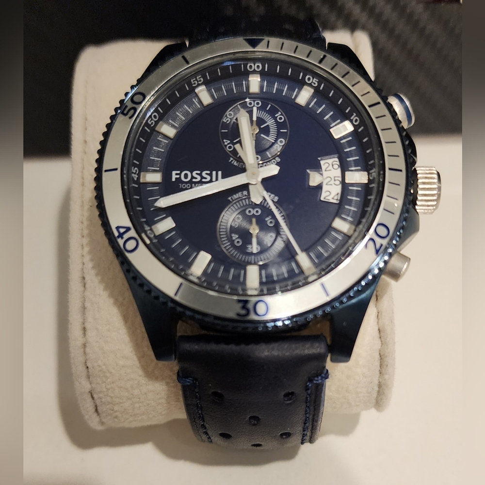 Men's Navy Blue Fossil Watch
